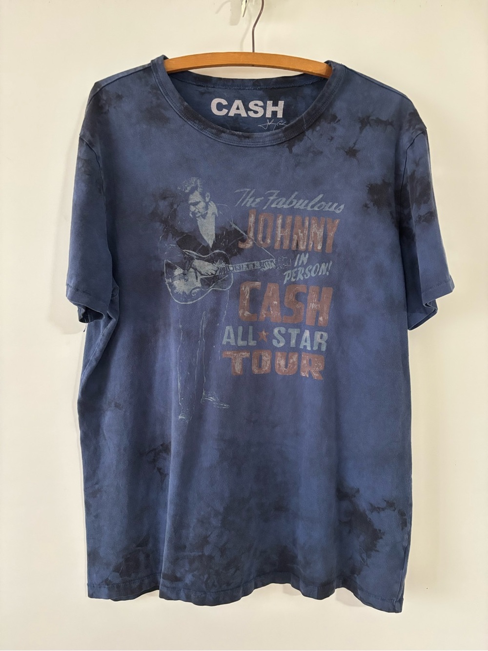 Navy Tie-Dye Johnny Cash Graphic Tee